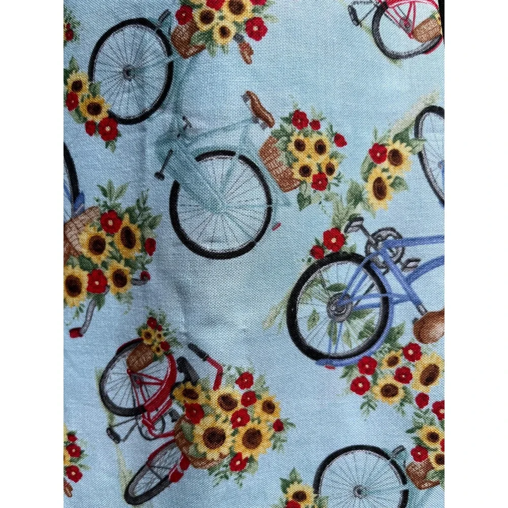 Sunflower Bicycle Kitchen Scarf: Blue Gingham Kitchen Boa